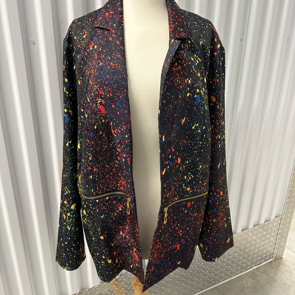 Paint splatter Plus size blazer